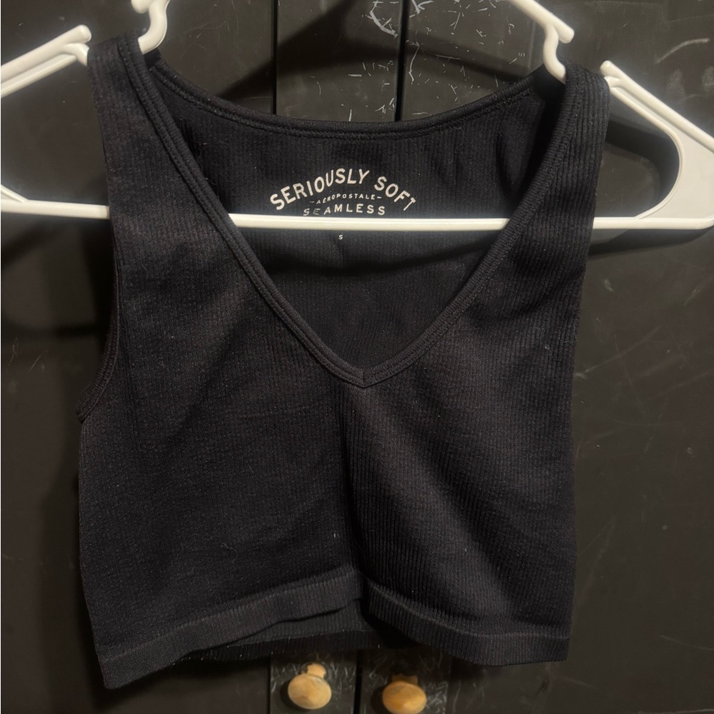 Aeropostale Seriously Soft Seamless Black Top